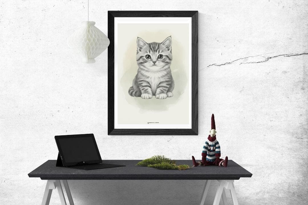 【SALE】ANIMALLS 猫系アートポスター（大型A2サイズ）約60cm