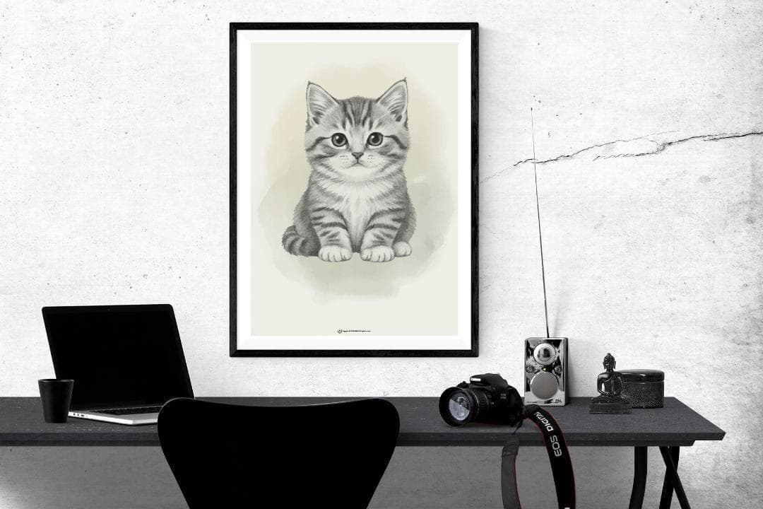 【SALE】ANIMALLS 猫系アートポスター（大型A2サイズ）約60cm