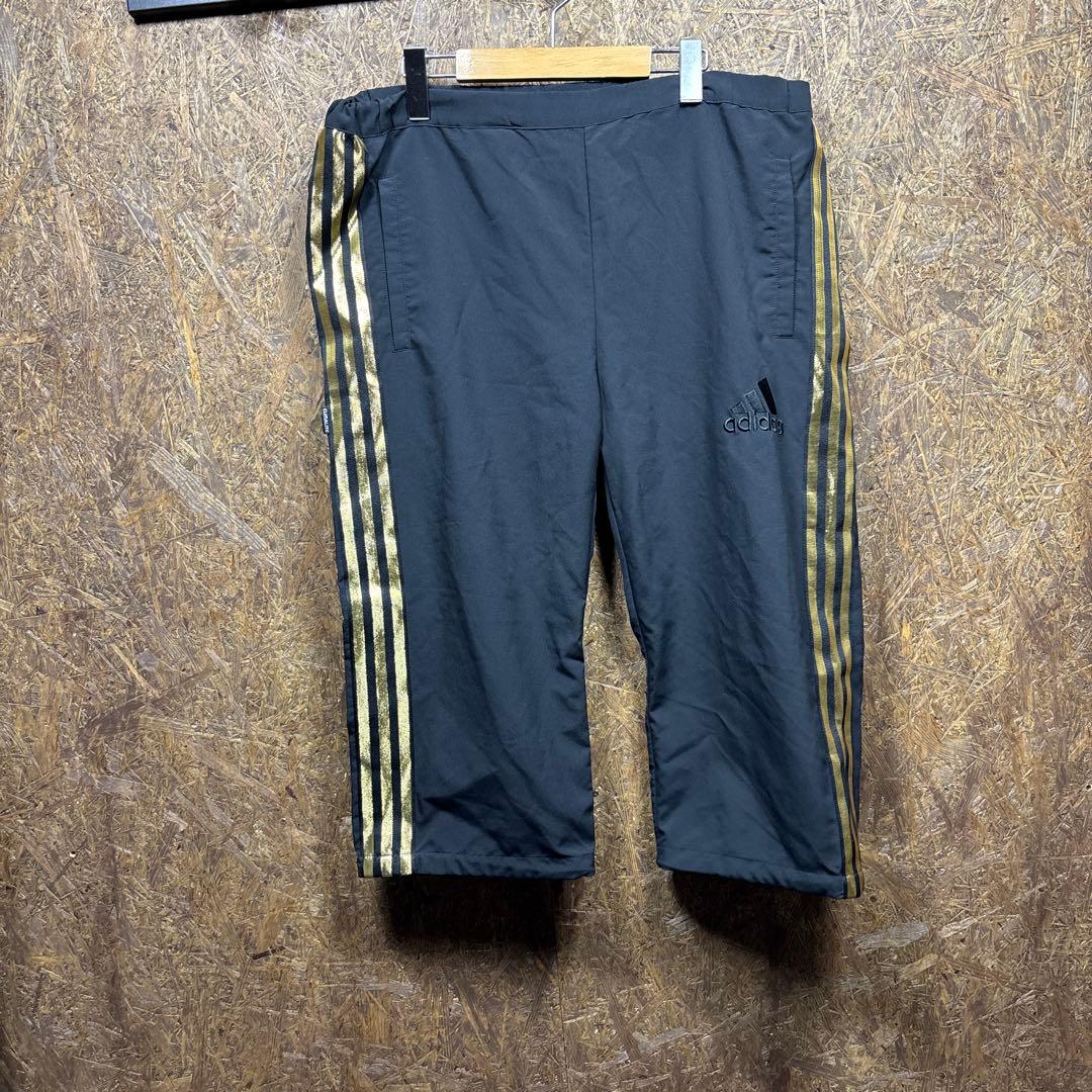 adidas アディダス ナイロン ジャージ上下SET ゴールド ライン