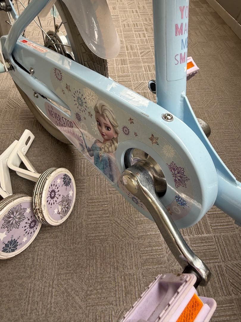 【直接引取り】子供用自転車　アナと雪の女王モデル　エルサ 16インチ