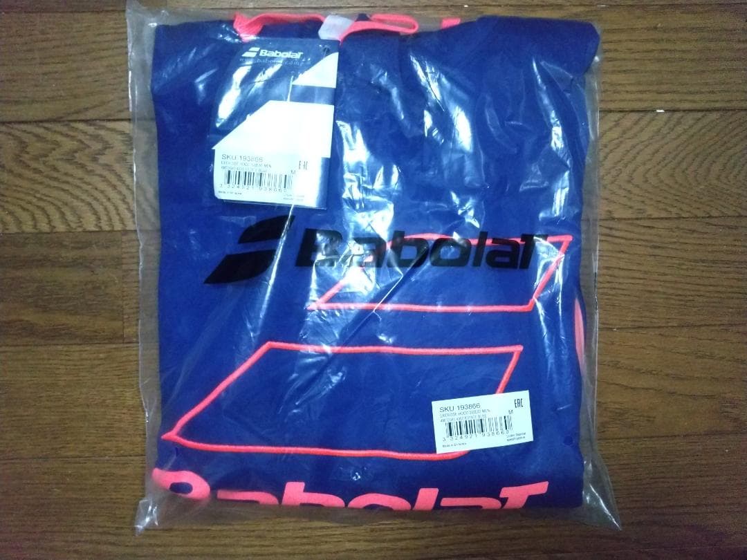 BABOLAT（バボラ）Big Logo フードパーカー（EU:M）Navy