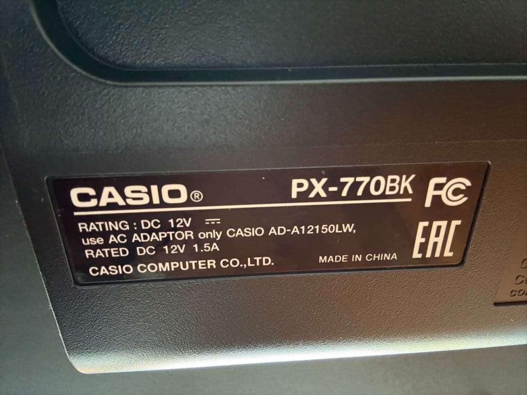 CASIO PX-770BK 2021年製 電子ピアノ 和歌山市より手渡しのみ