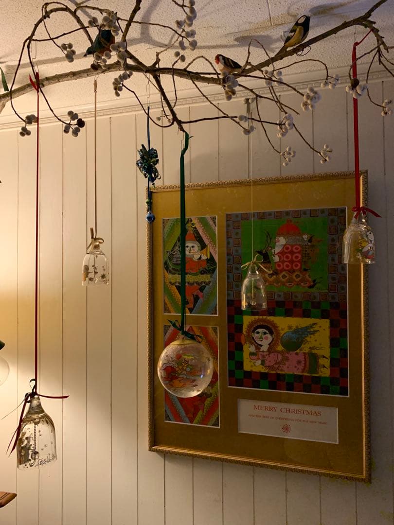 ビヨンヴィンブラッド　1970年代のビンテージクリスマスカード額装！豪華で綺麗！