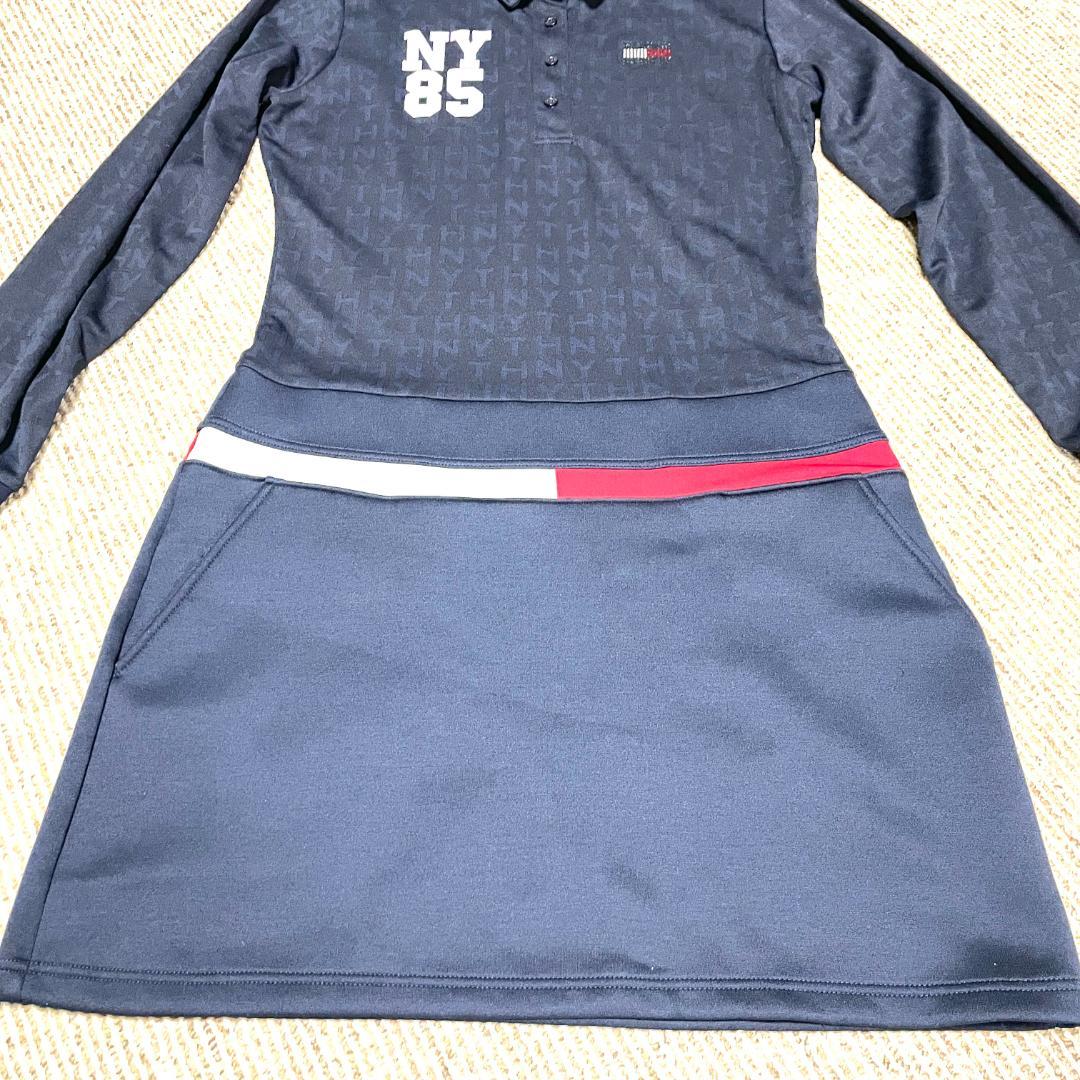 【フォロー割】 美品 トミーヒルフィガーゴルフ ワンピース L ネイビー