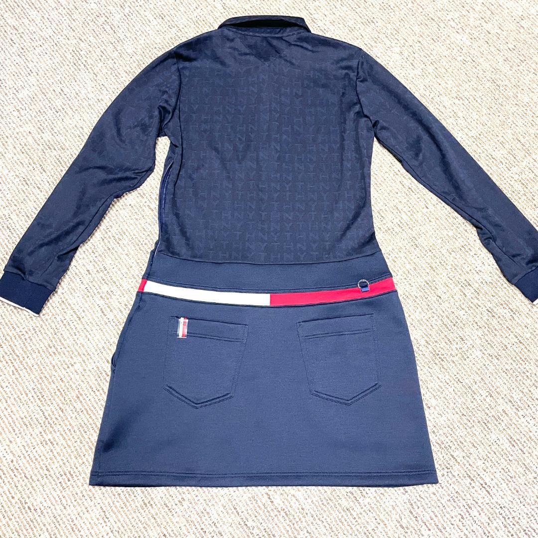 【フォロー割】 美品 トミーヒルフィガーゴルフ ワンピース L ネイビー