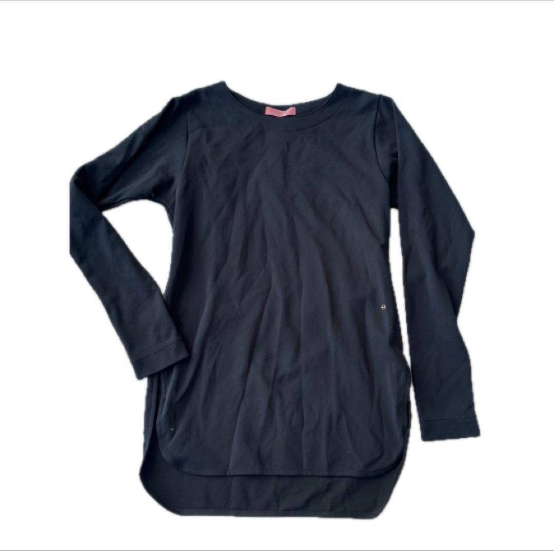 新品 チャコット バランス★12,100円 チュニックプルオーバー 紺 TM