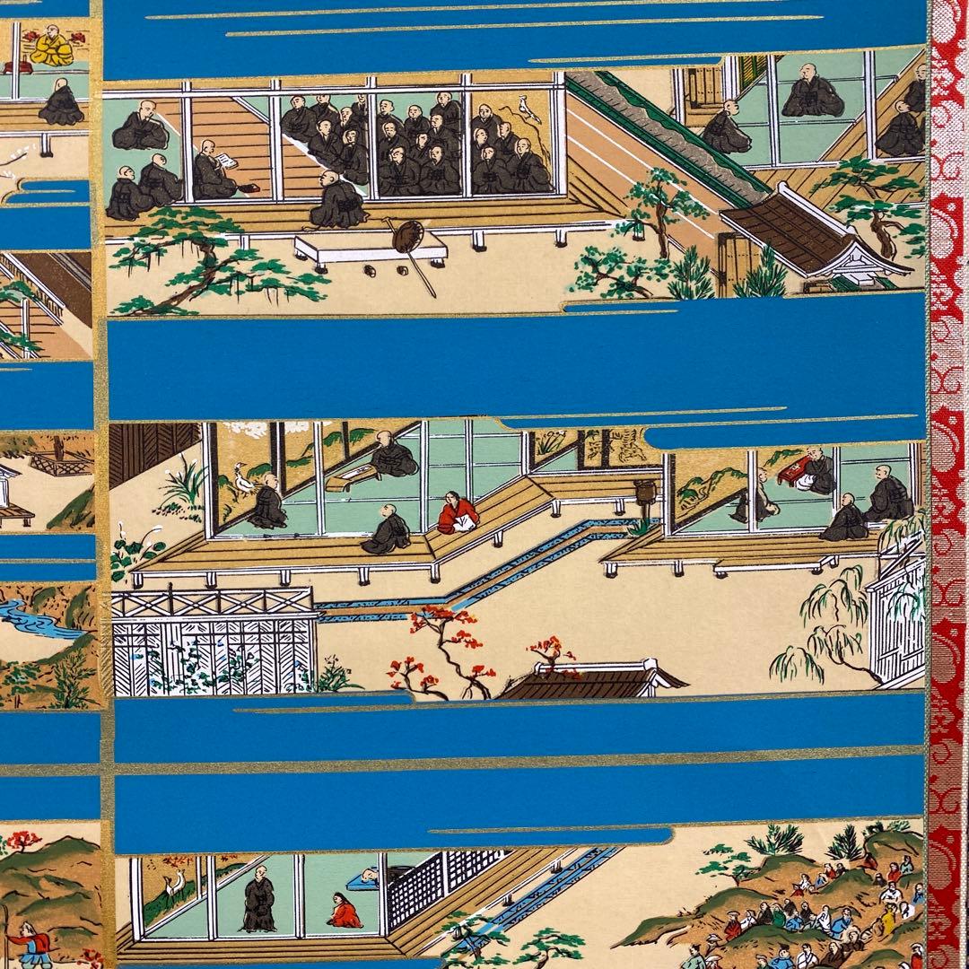 美品 掛け軸 親鸞聖人御絵伝図 仏画 年中掛け