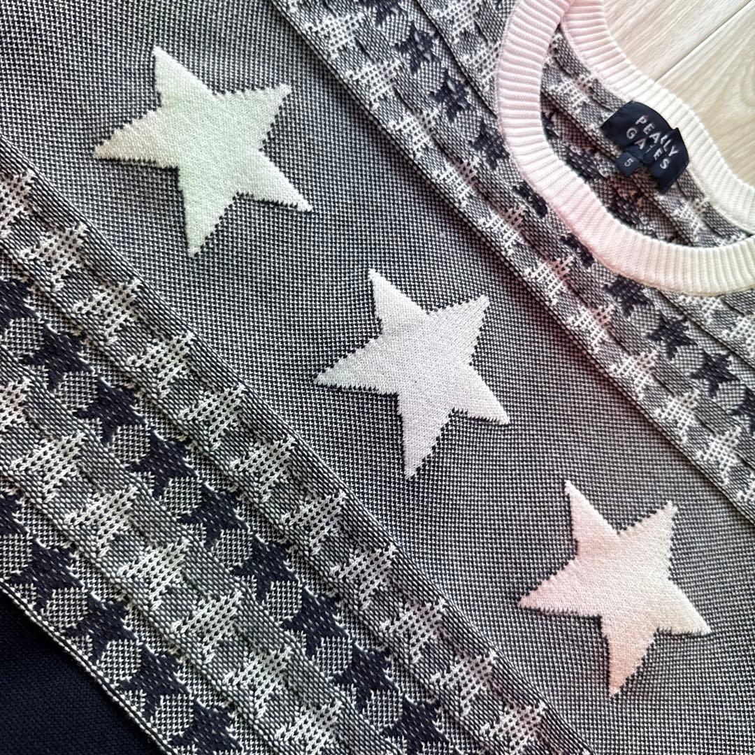 パーリーゲイツ　 ニット　セーター　紺　ネイビー　5 L〜XL相当　美品