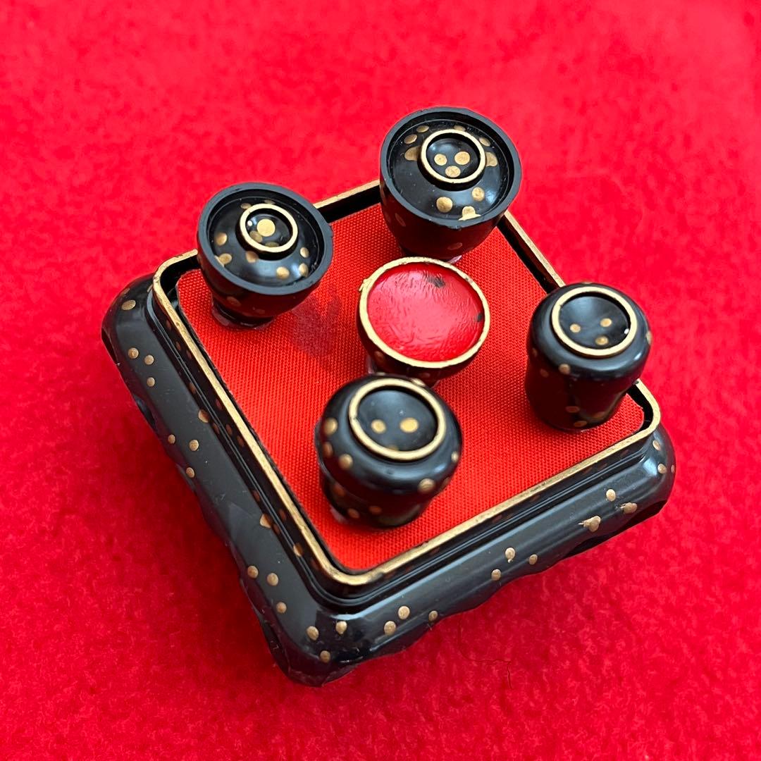 竜光　雛人形　照明付き　ガラスケース　15体セット