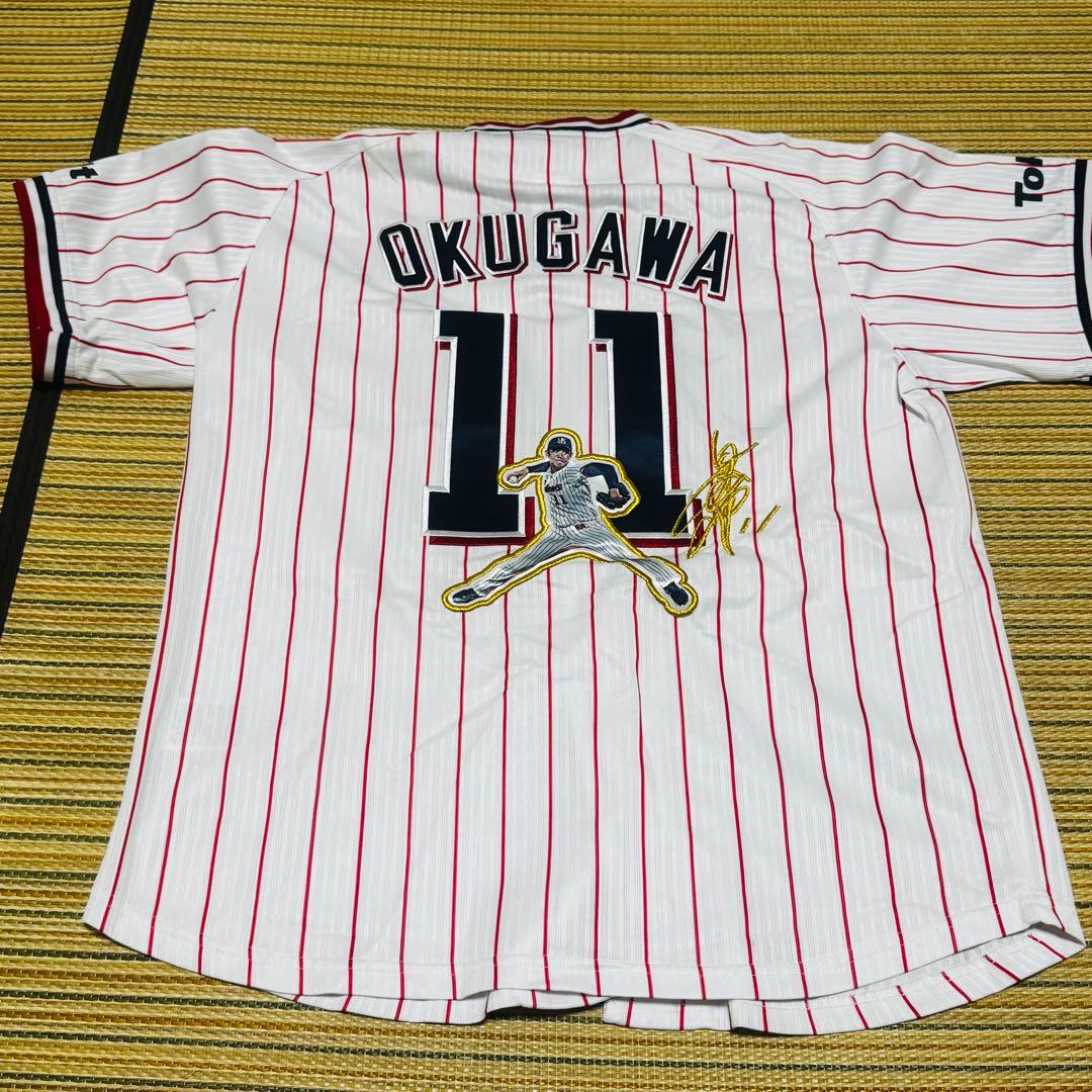 ヤクルトスワローズ 奥川恭伸 2021年優勝記念ユニフォーム サイズM -