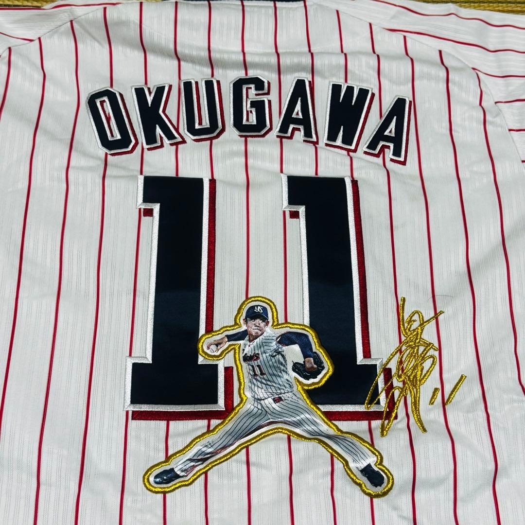 ヤクルトスワローズ 奥川恭伸 2021年優勝記念ユニフォーム サイズM -