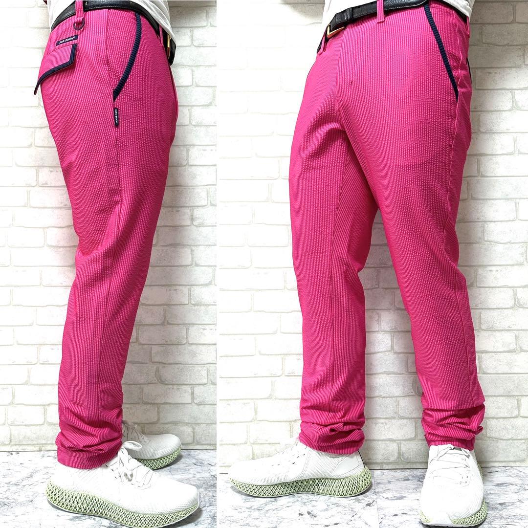 ☆美品☆ Jack Bunny シアサッカー素材 春夏 ストレッチパンツ Dカン