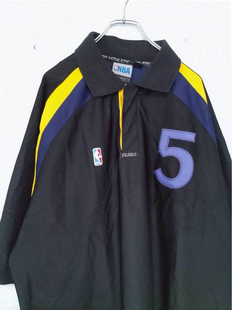 古着 FUBU × NBA コラボ ポロシャツ 黒 XXL
