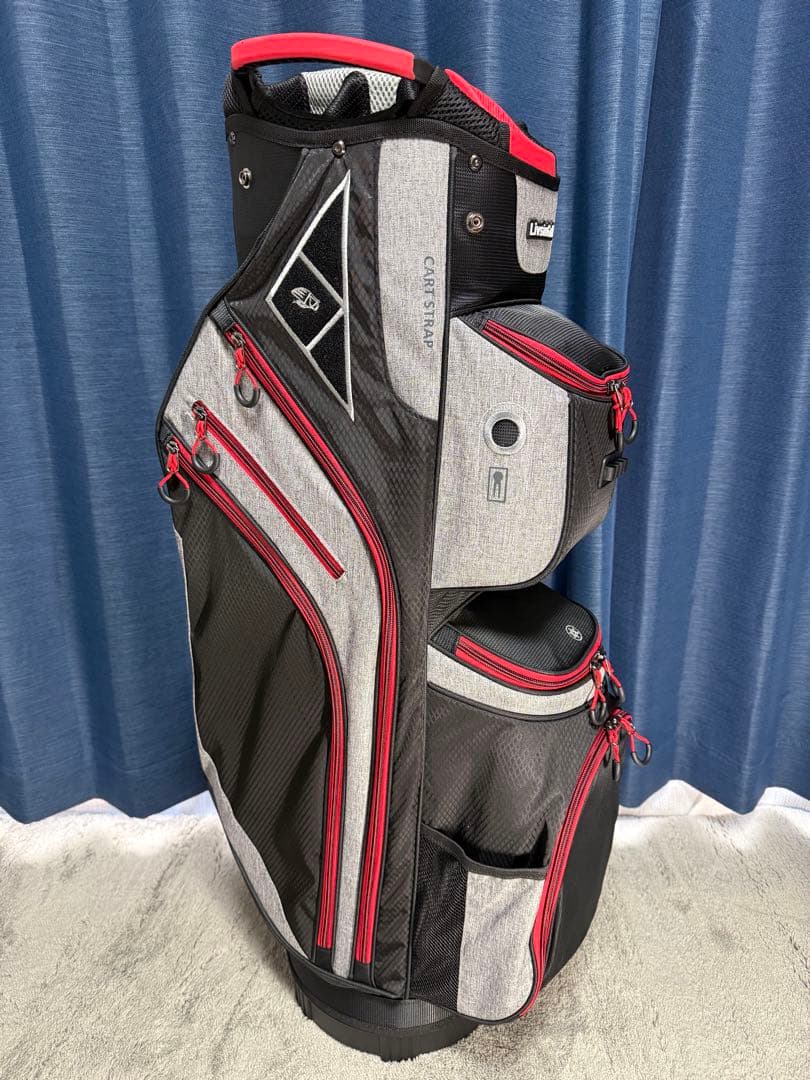 新品 Livsin Golf キャディバッグ ゴルフ 9.5型 レッド グレー