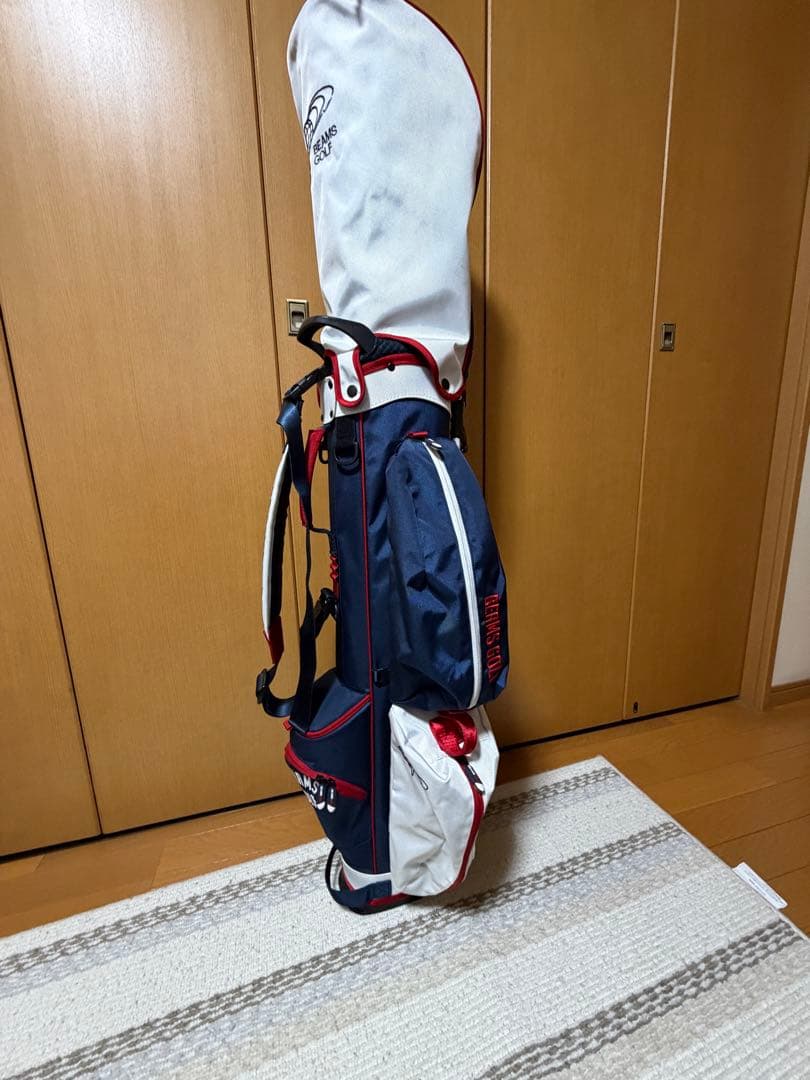BEAMS GOLF オリジナル スリムスタンド キャディバッグ トリコロール