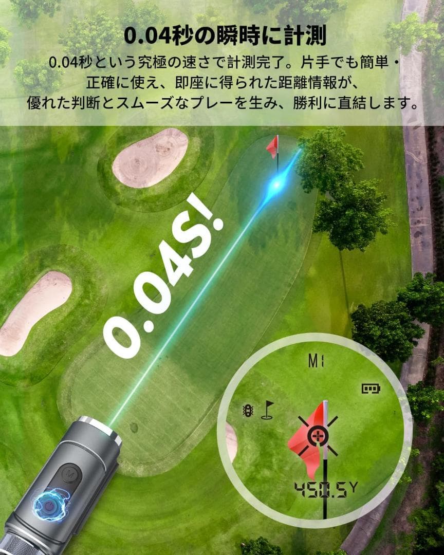 Wosports ゴルフレーザー距離計 mini