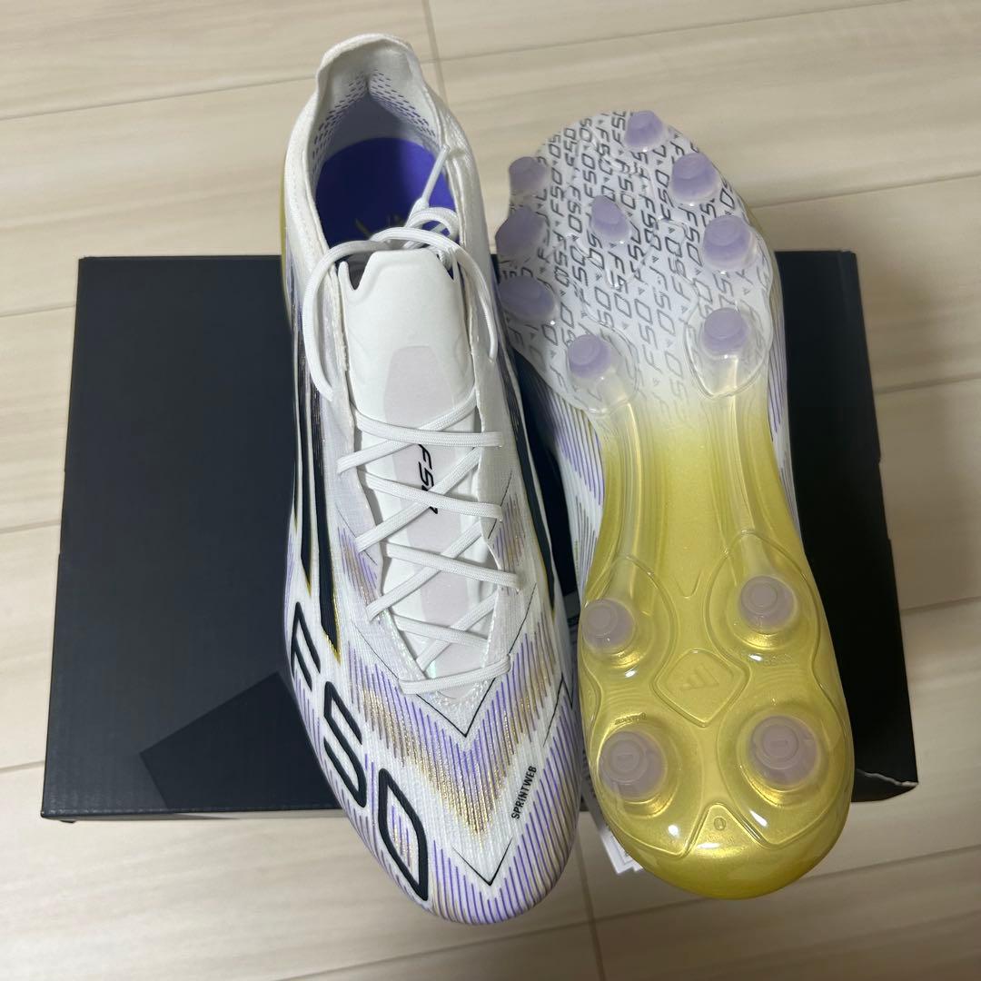adidas F50 27.5cmホワイト/パープル/ゴールド 新品未使用