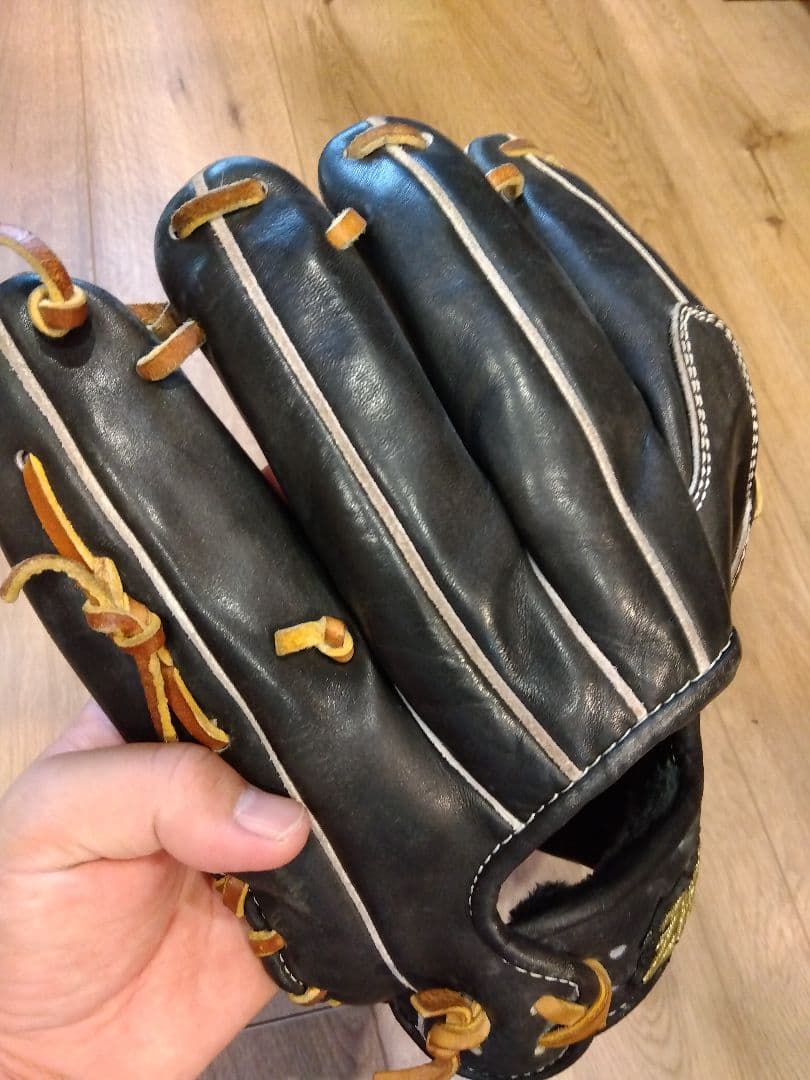 Zeems 軟式グローブ 黒 レザー　YHグラブ