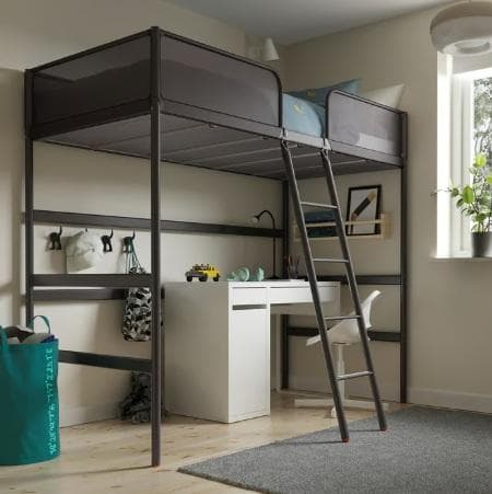 引き取り限定 IKEA TUFFING トゥッフィング ロフトベッドダークグレー