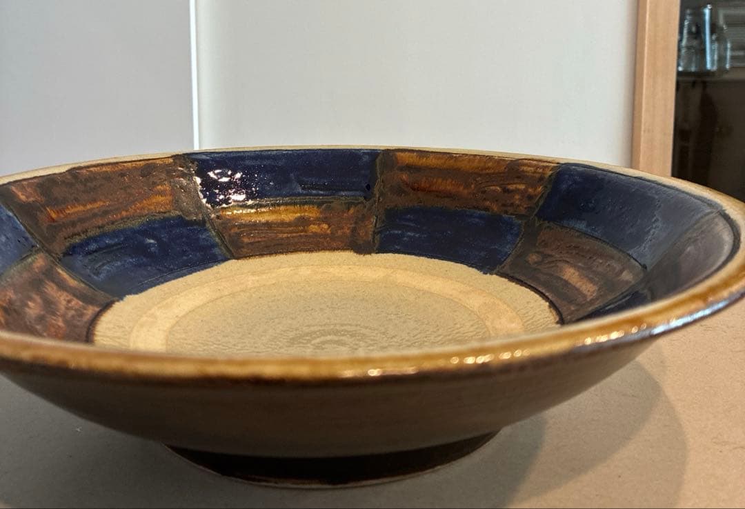 【極美品】やちむん　沖縄陶器　田村窯　30㎝大皿