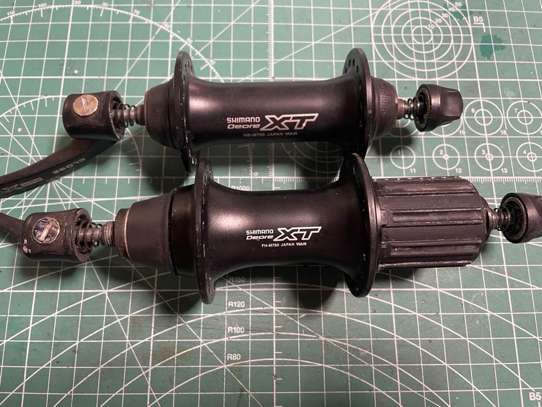Shimano XT リアハブ ブラック クイックリリース　前後セット
