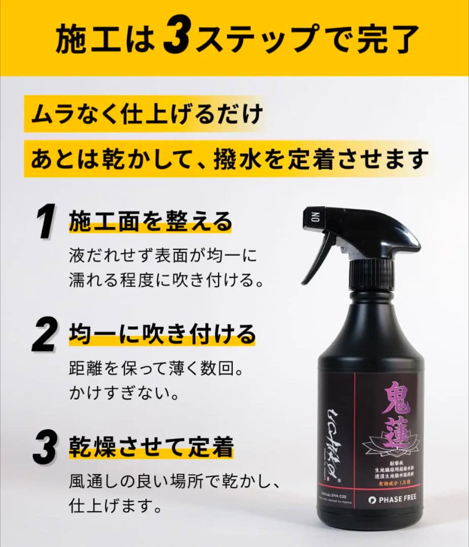 【自衛隊納入実績】過酷環境で証明された“一度きりで終わらない”撥水スプレー鬼蓮