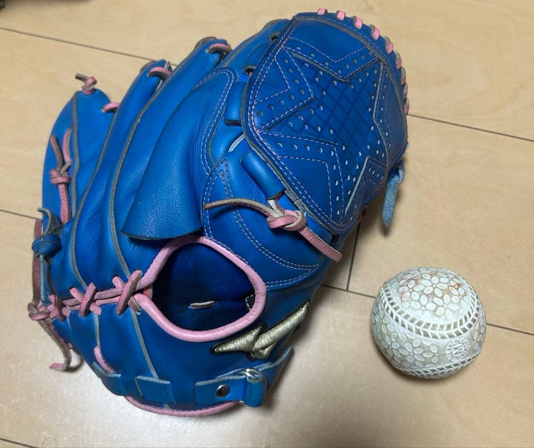 き*ー様 軟式　投手用　ミズノ　グローバルエリート オーダー　ピッチャー用　刺繍