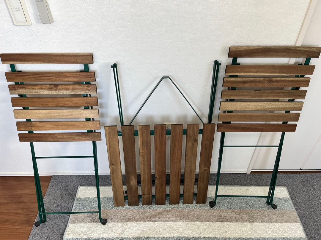 IKEA TÄRNÖ（テルノー）折りたたみ式 ガーデンテーブル＋チェア2脚セット