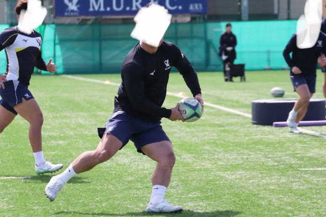 入手困難　明治大学　ラグビー　ネイビー 長袖 トレーニングウェア