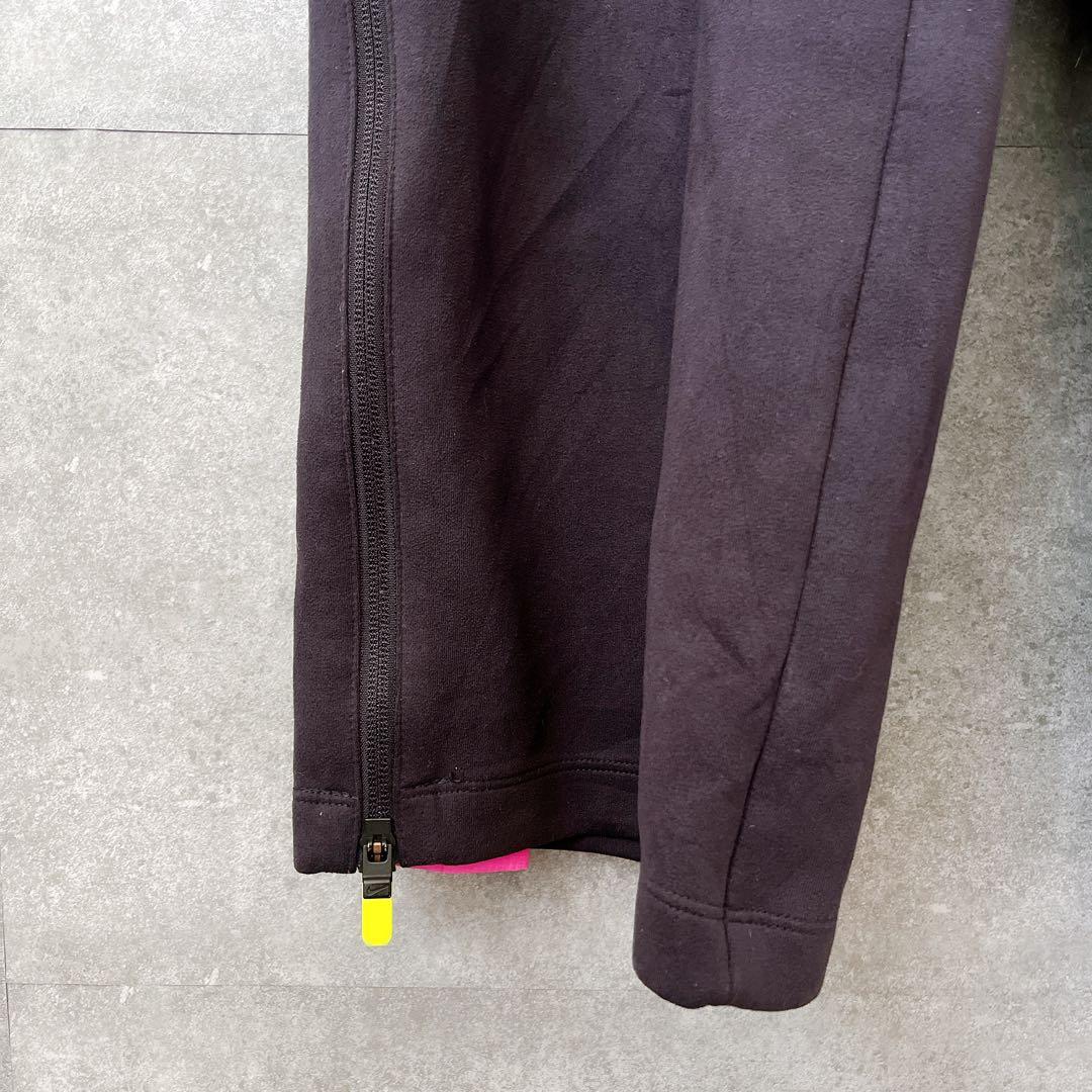 【希少デザイン】NIKE ワイド スウェットパンツ サイドジップ ピンク S