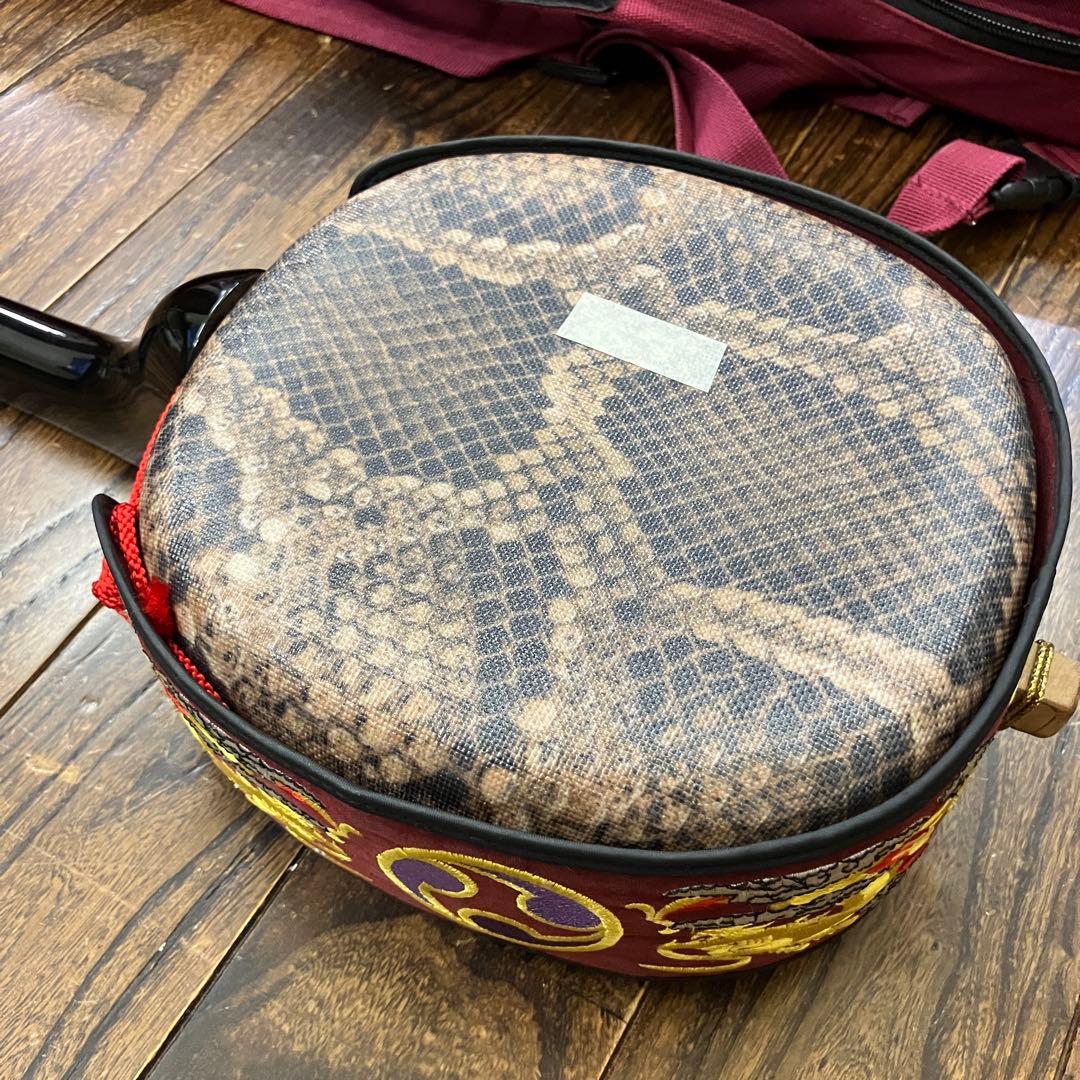 沖縄三線 人工皮 三味線 胴巻き 和楽器　★ソフトケース付き