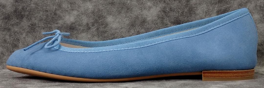 新品 repette レペット レザー フラットシューズ 36 ブルー 箱付き