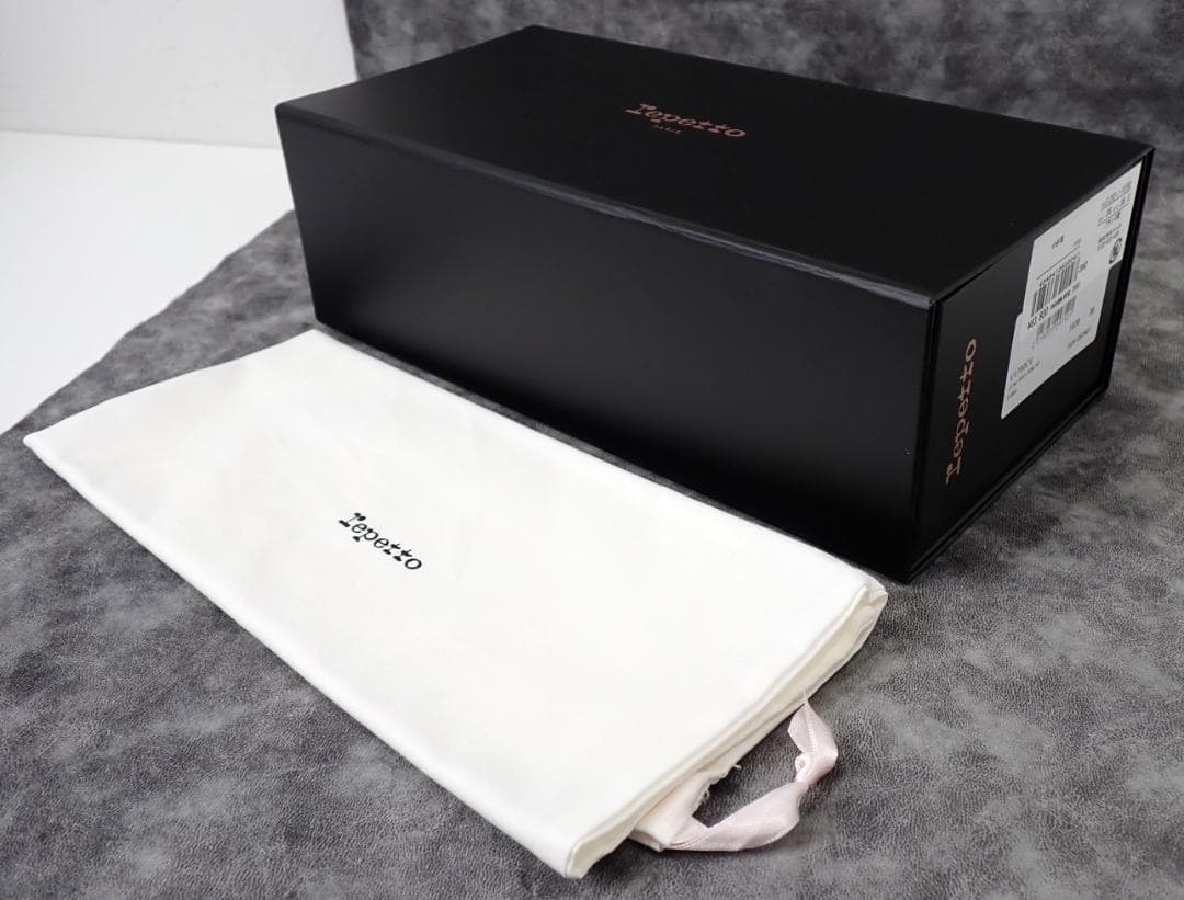 新品 repette レペット レザー フラットシューズ 36 ブルー 箱付き