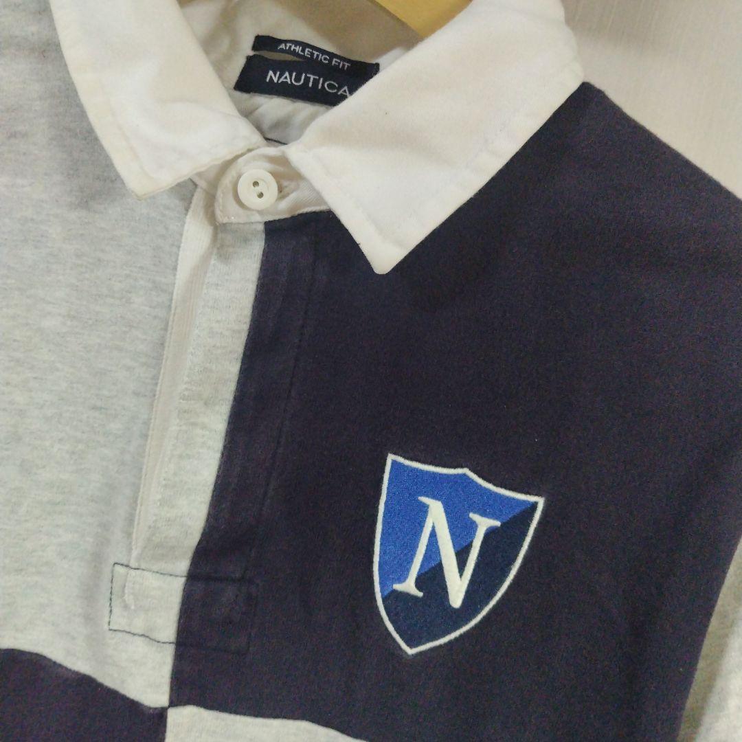 古着ノーティカ　NAUTICA　ラガーシャツ　S