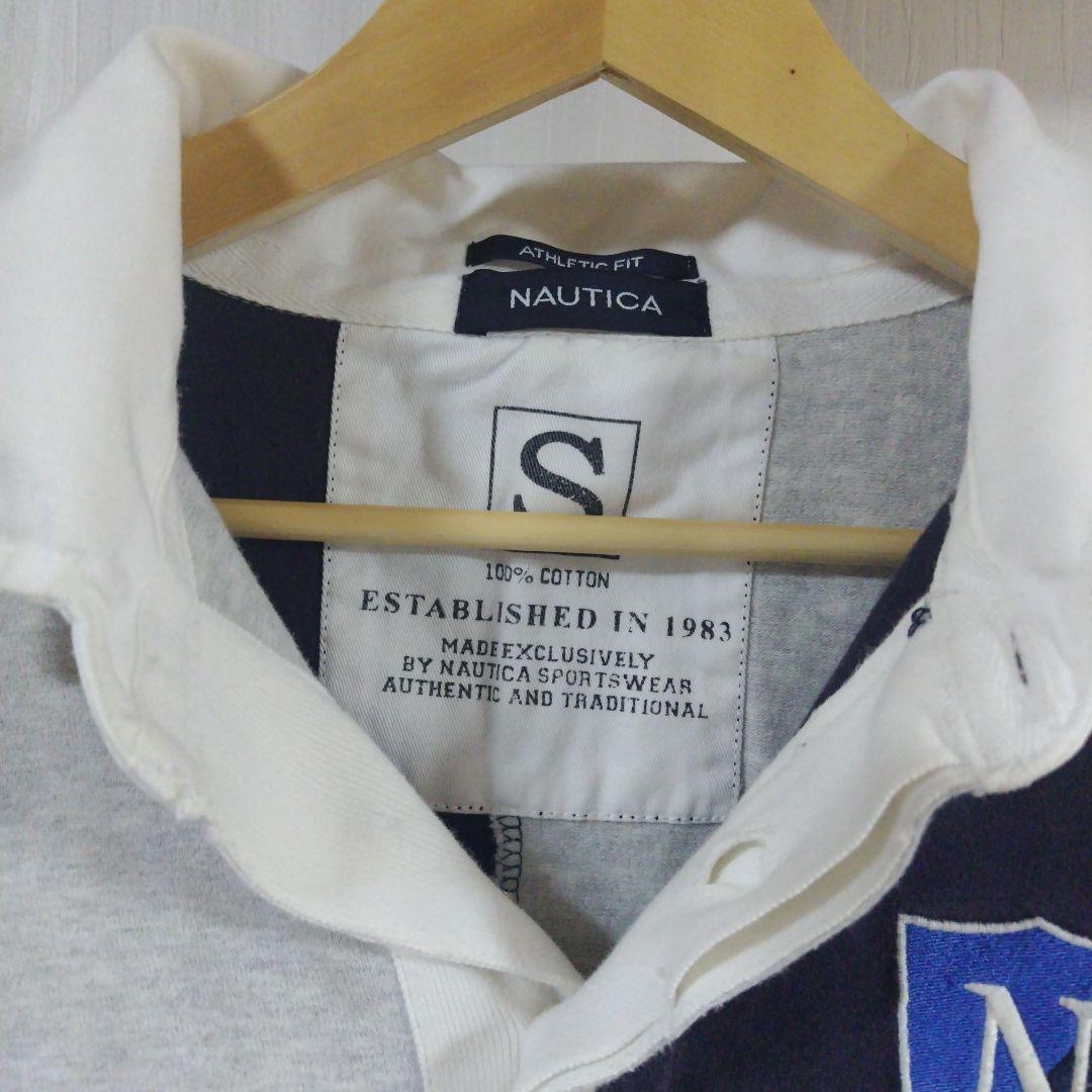 古着ノーティカ　NAUTICA　ラガーシャツ　S