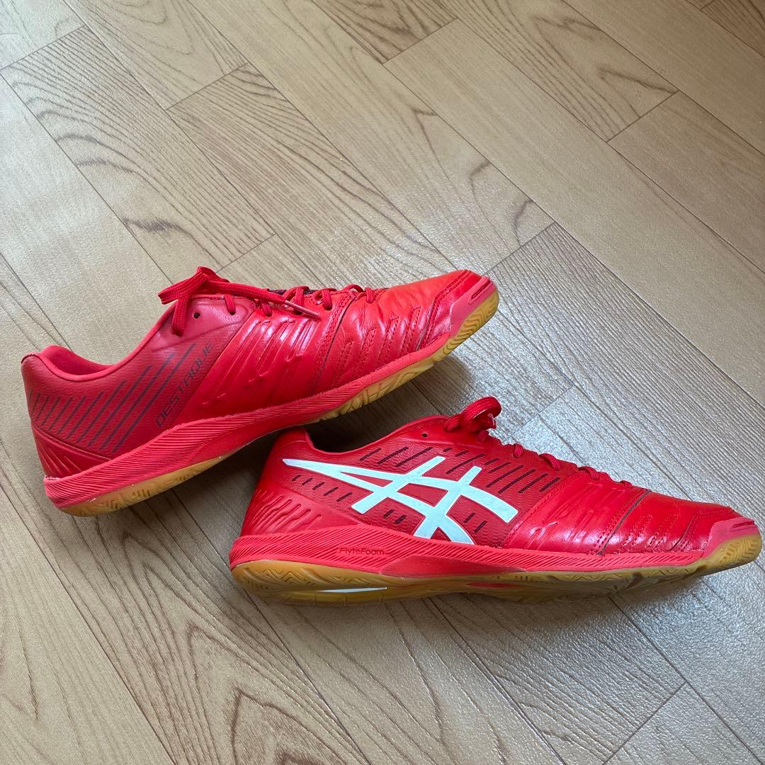 デスタッキ　27cm／asics フットサルシューズ レッド