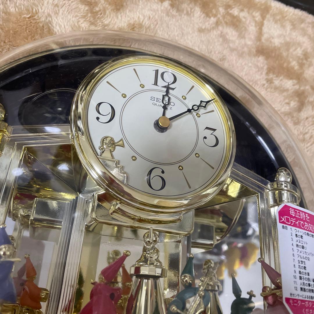 【超美品】SEIKO メロディア　からくり時計　置き時計　bz341g 動作◎