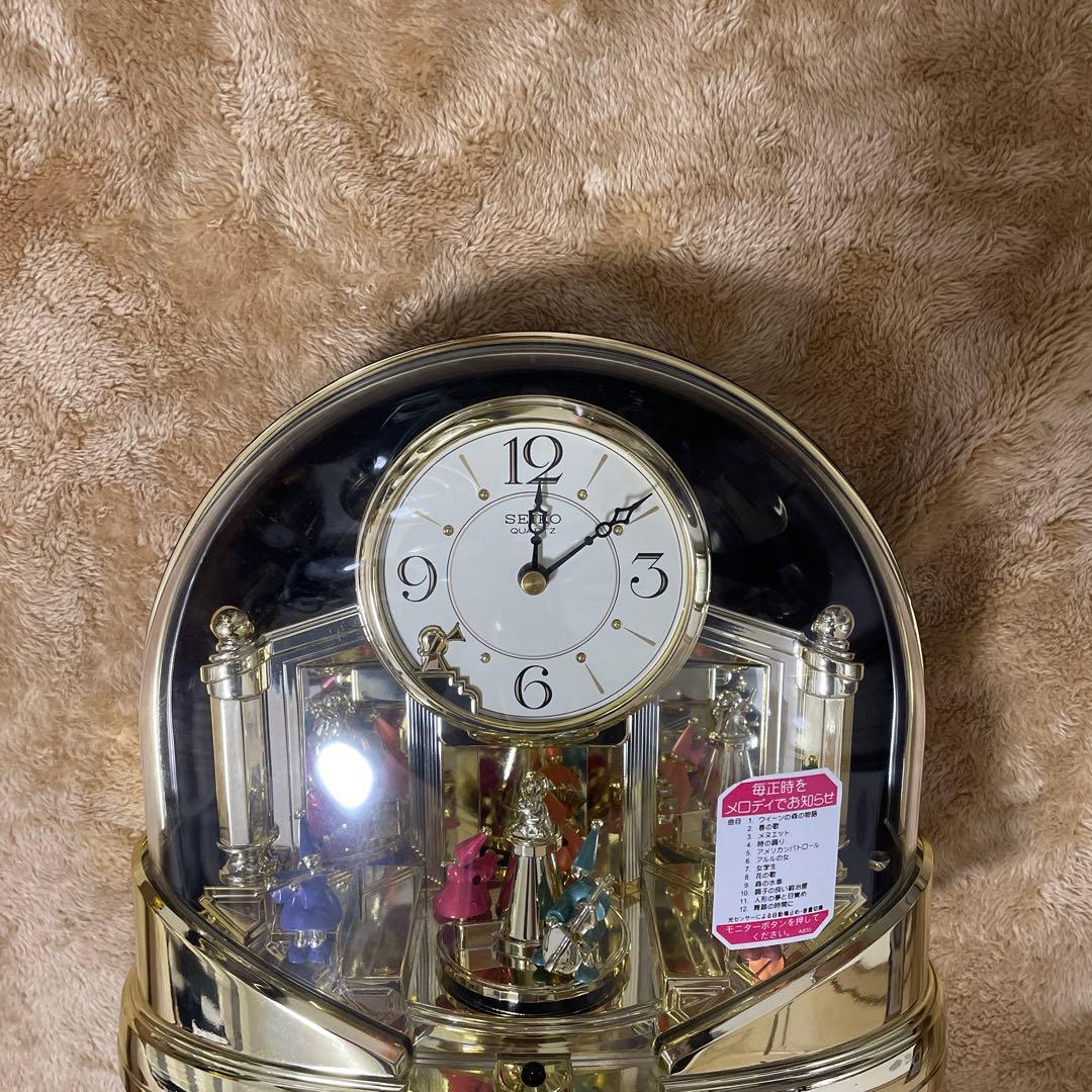 【超美品】SEIKO メロディア　からくり時計　置き時計　bz341g 動作◎
