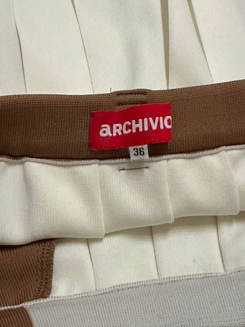 【未使用】ARCHIVIO 定価38,500円ニットプリーツスカート