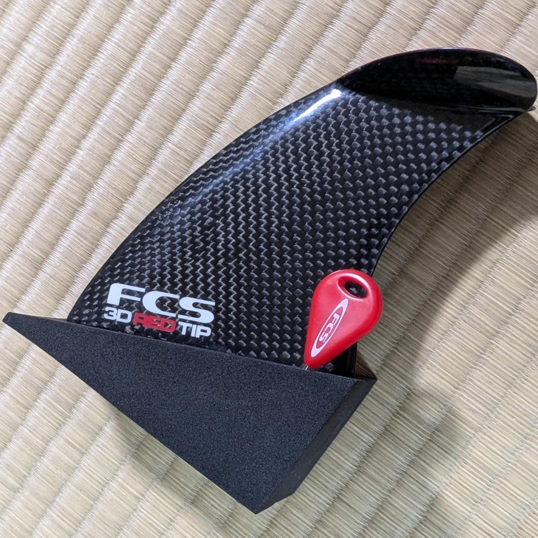 FCS 3D TIP カーボンフィン M　 Black/Red