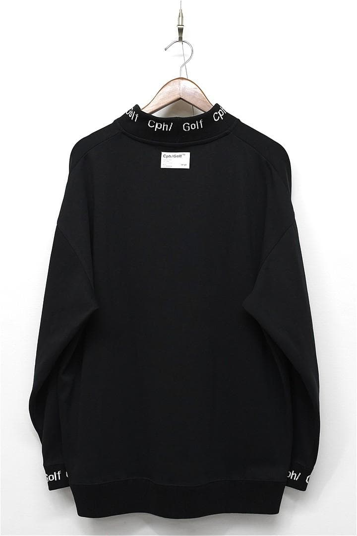 A434 Cph Golf モックネックTシャツ ドロップショルダー L 黒