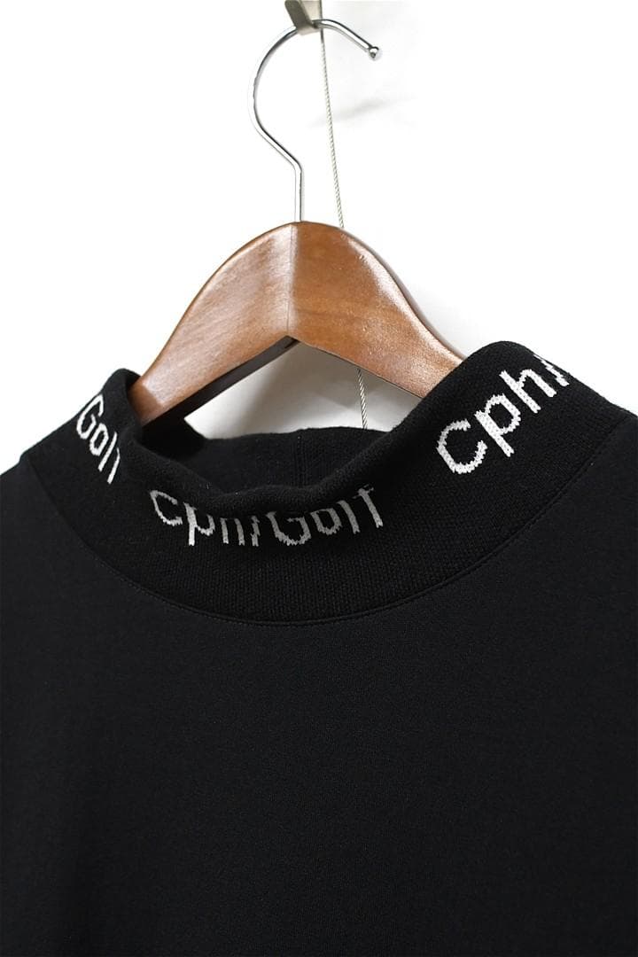 A434 Cph Golf モックネックTシャツ ドロップショルダー L 黒