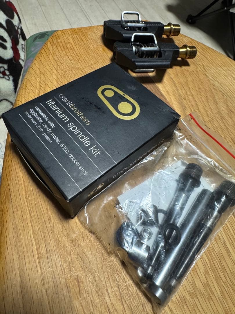 【crankbrothers】 CANDY1 SPDペダル　チタンシャフト