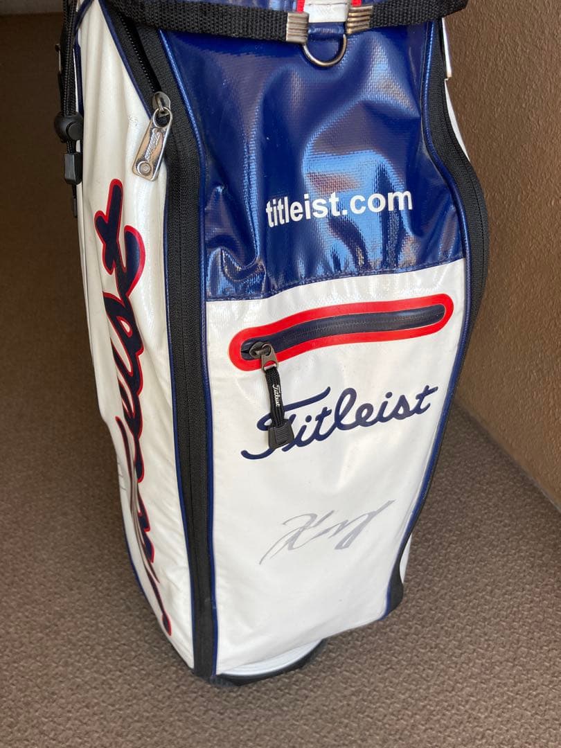Titleist キャディバック　白✖️赤✖️青　トリコロール