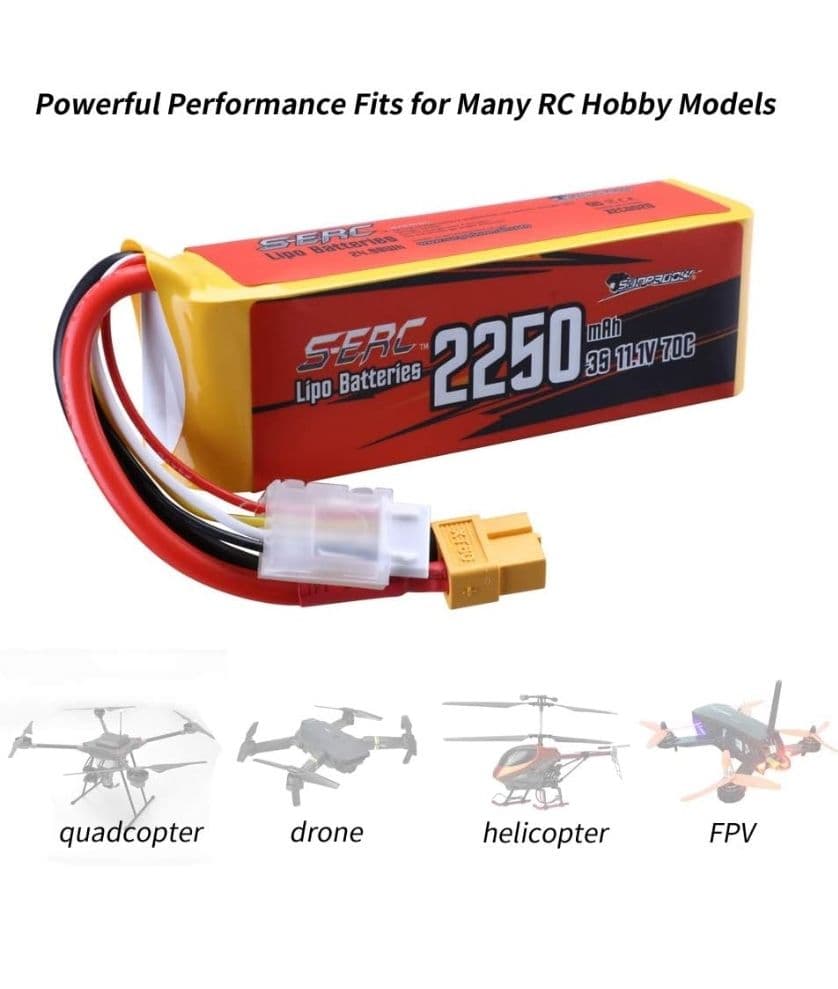 SERC 2250mAh LiPoバッテリー 3S 11.1V 70C