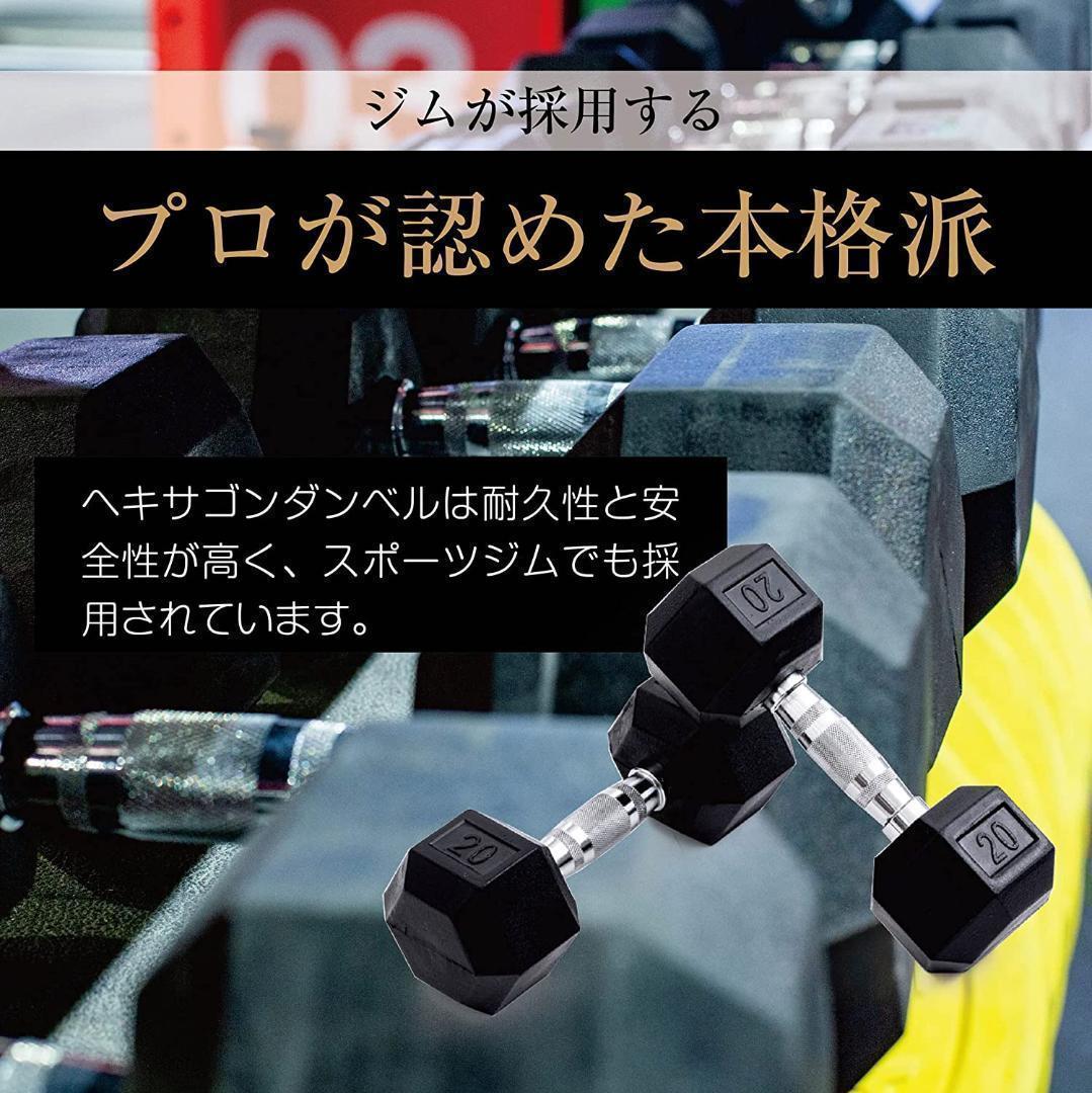ヘキサゴンダンベル 六角（10㎏×2個セット）本格的ダンベル 自宅トレーニングに
