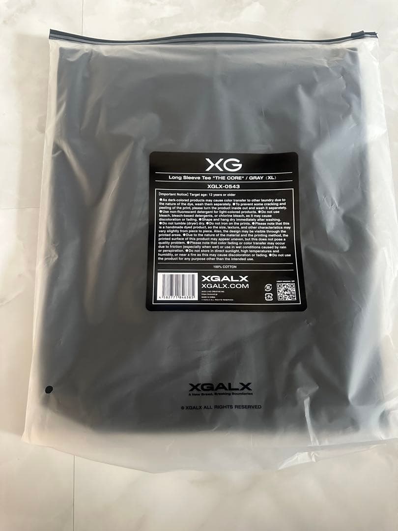 XG ロングスリーブTシャツ \"THE CORE\" / グレー