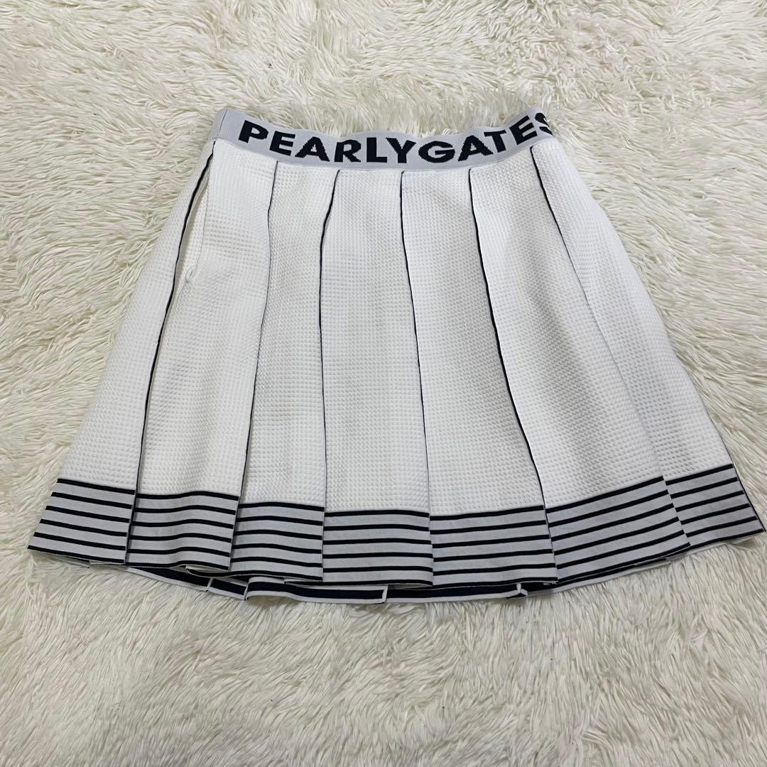 美品 PEARLY GATES ワッフル　プリーツスカート　ゴルフ