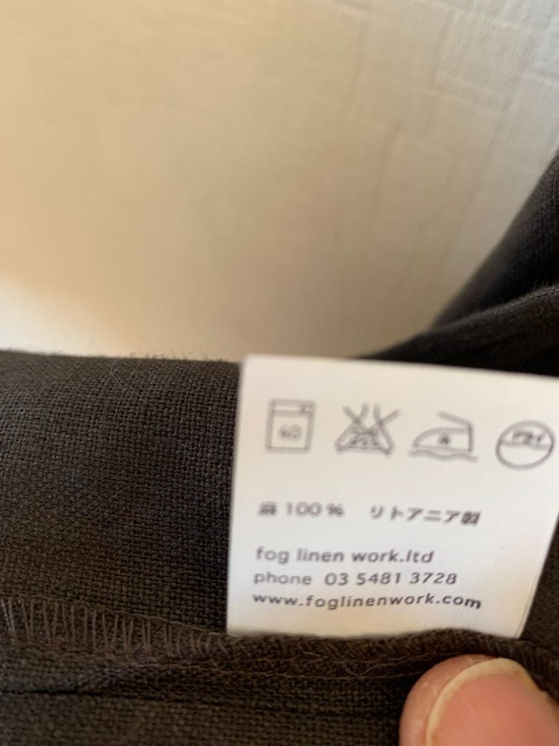 fog linen work フォグリネンワーク リネン　ブラウン　エプロン