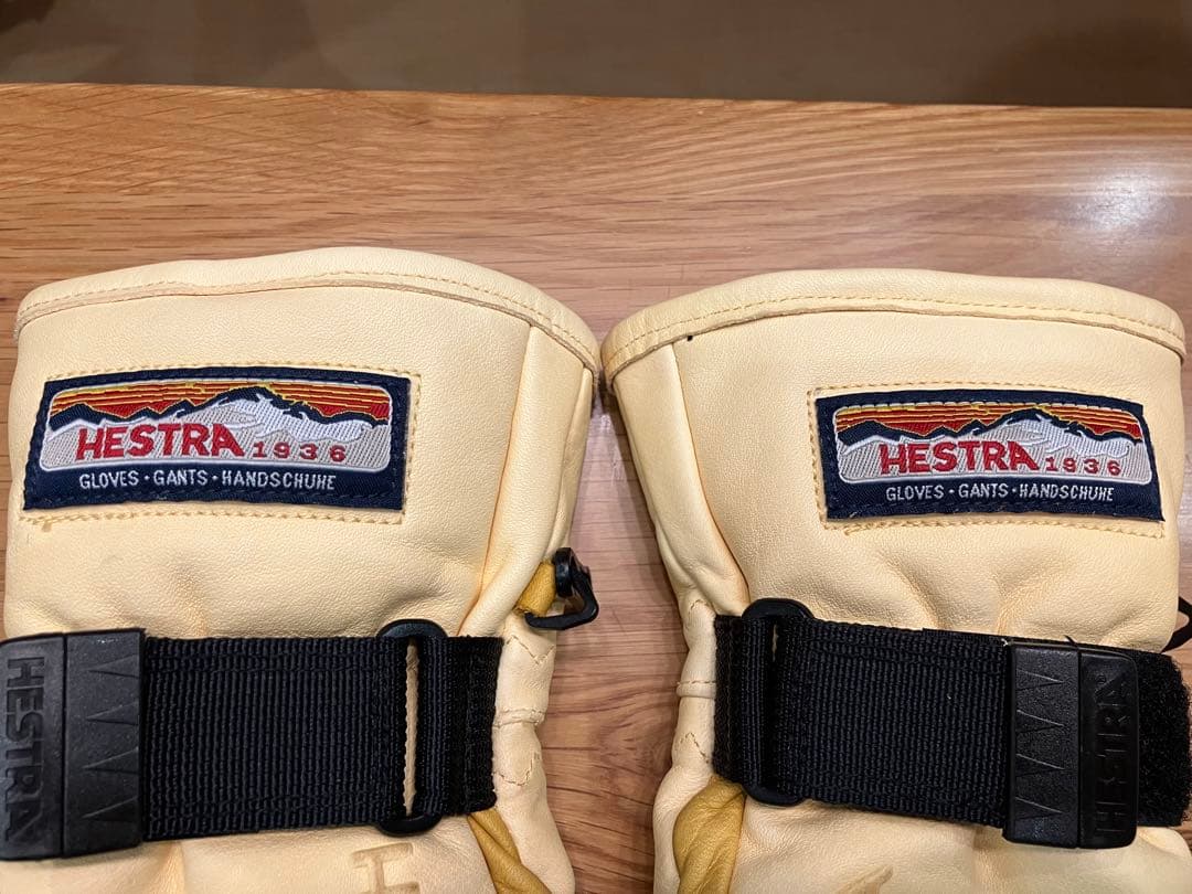 Hestra へストラ本革ミトン グローブ クリーム色5インチ